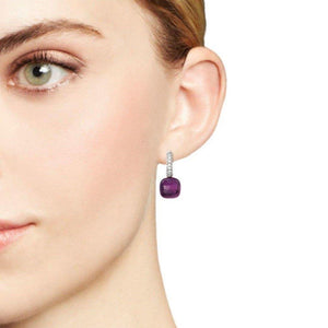 Pomellato Nudo Sway Earrings Amethyst Diamond - Luce Jewelry