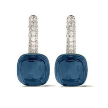 Load image into Gallery viewer, Pomellato Nudo Sway Earrings London Blue Topaz Diamond - Luce Jewelry
