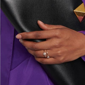 Pomellato Sabbia Double Ring White And Brown Diamonds - Luce Jewelry